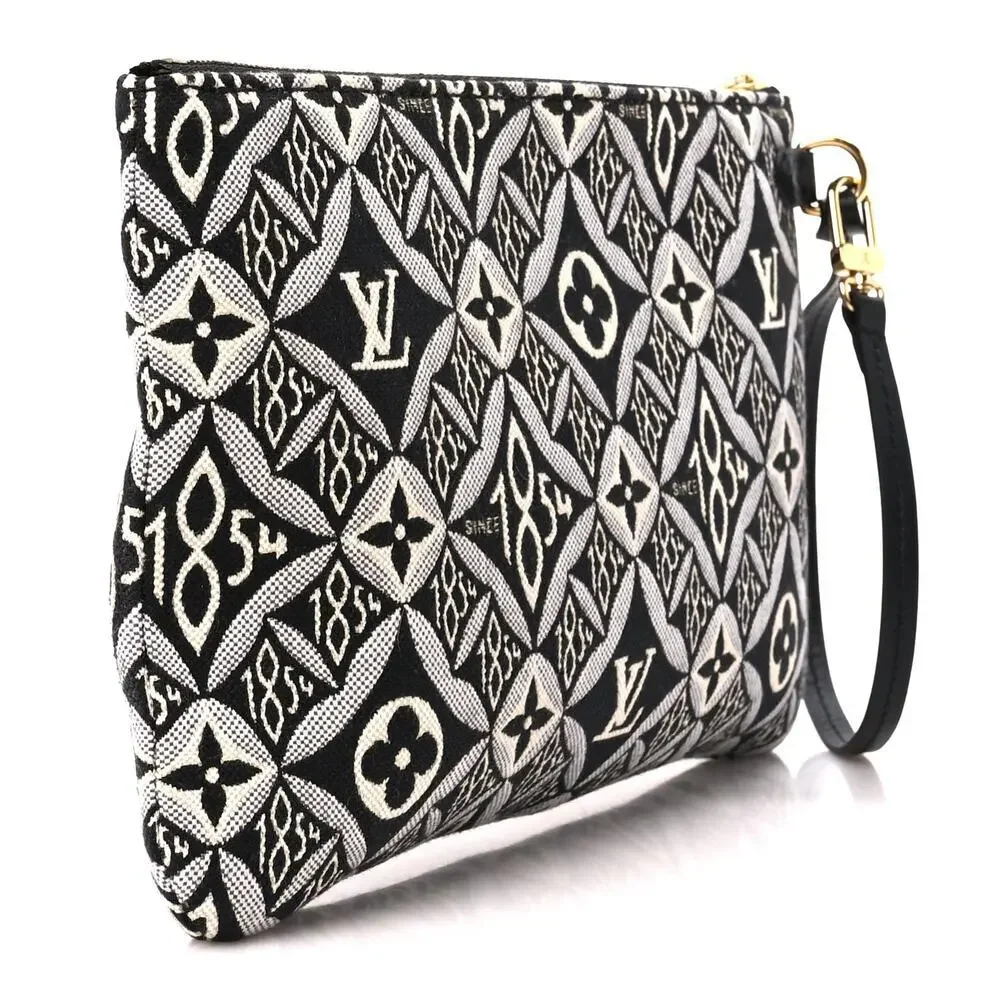 Louis Vuitton Pochette Bag Jacquard Since 1854 Monogram Neverfull clutch B&W LV